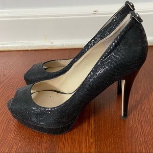 Michael Michael Kors black sparkle York heels 7.5